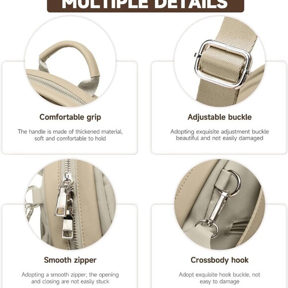 Mini Women's Waterproof Backpack Small Casual Anti-theft Travel Purse - Picture 5 of 6